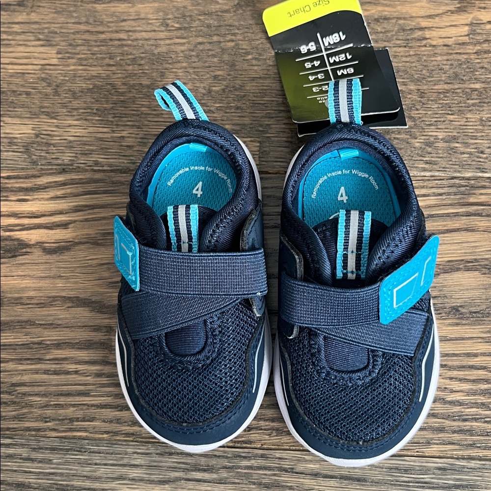 Athletic Works Kids Sneakers - Navy and Aqua
